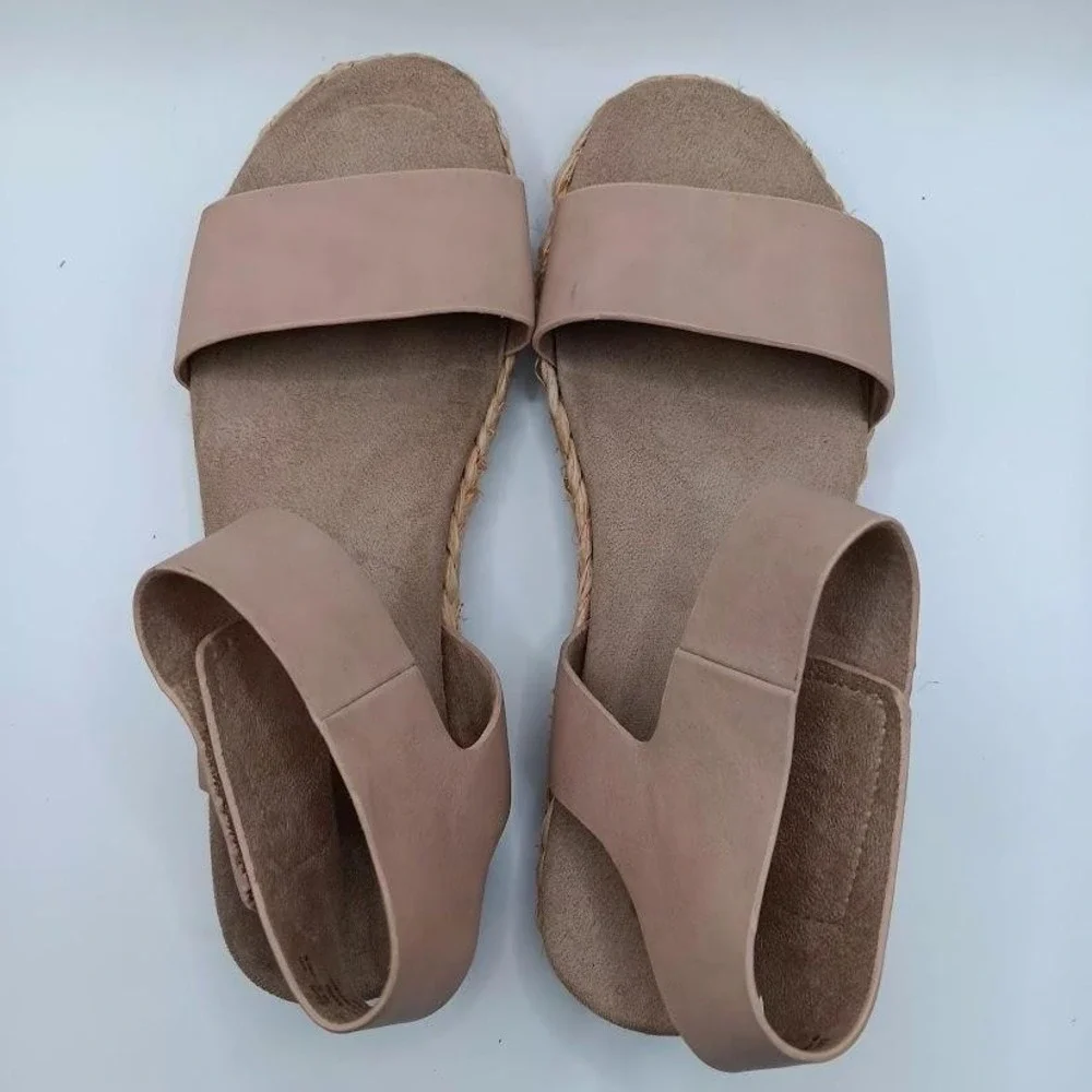 SOUL Naturalizer Shoes Womens Size 9.5M Pink Espadrille Platform Sandals Comfort